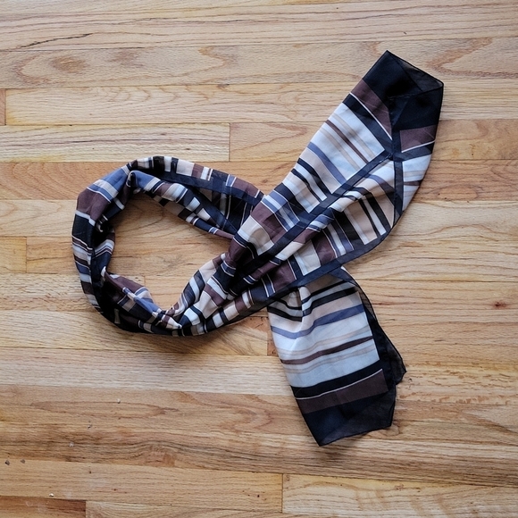 Accessories - Black & Brown Neutral Scarf OS